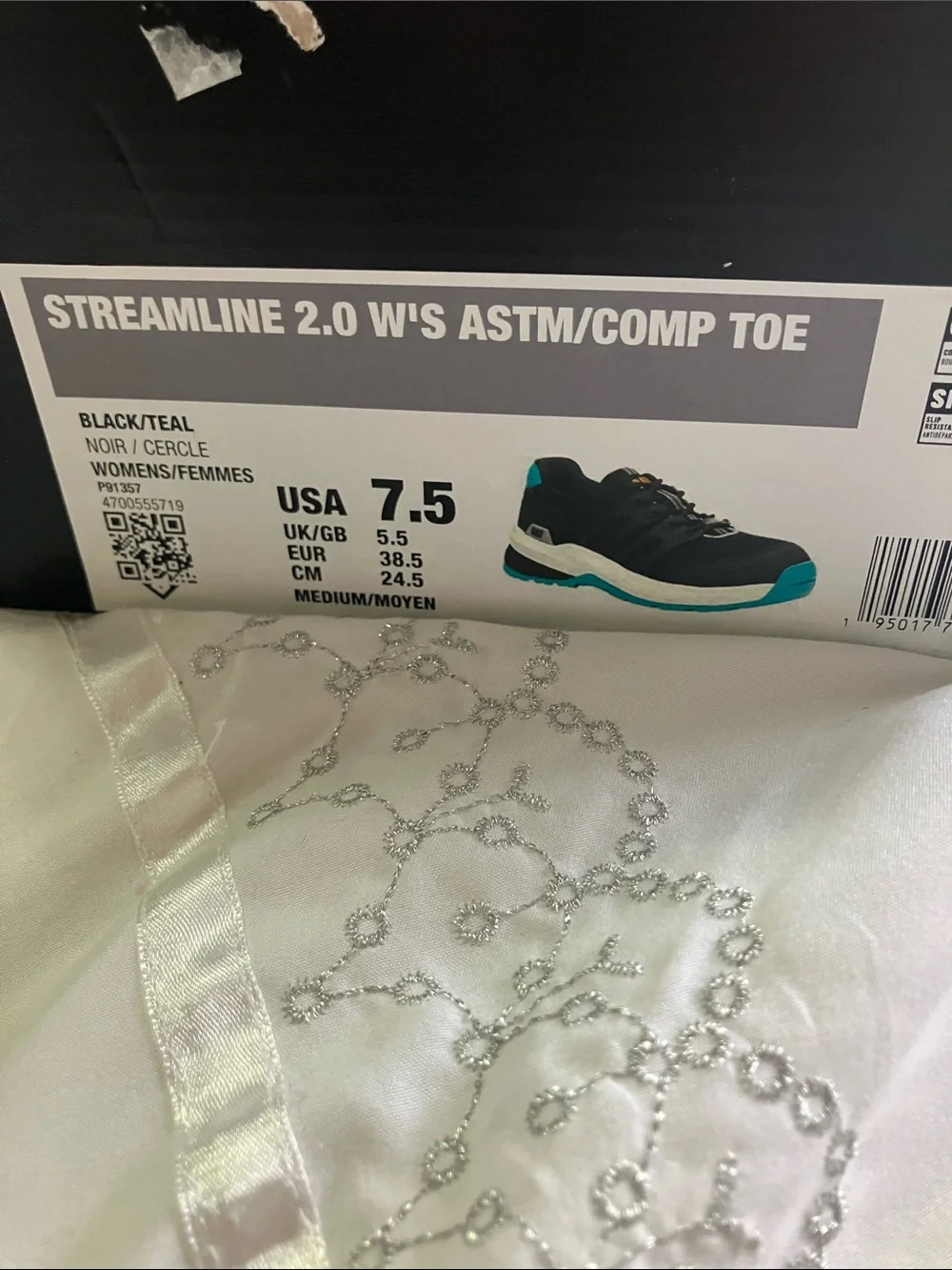 Caterpillar Black and Teal Athletic Sneakers